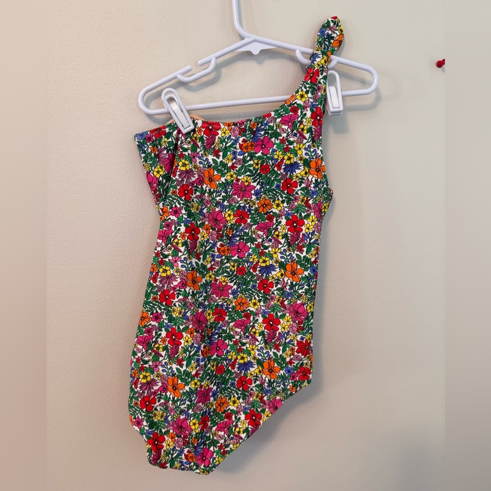 Crewcuts Floral One-Shoulder Kids Swimsuit - Picture 5 of 5